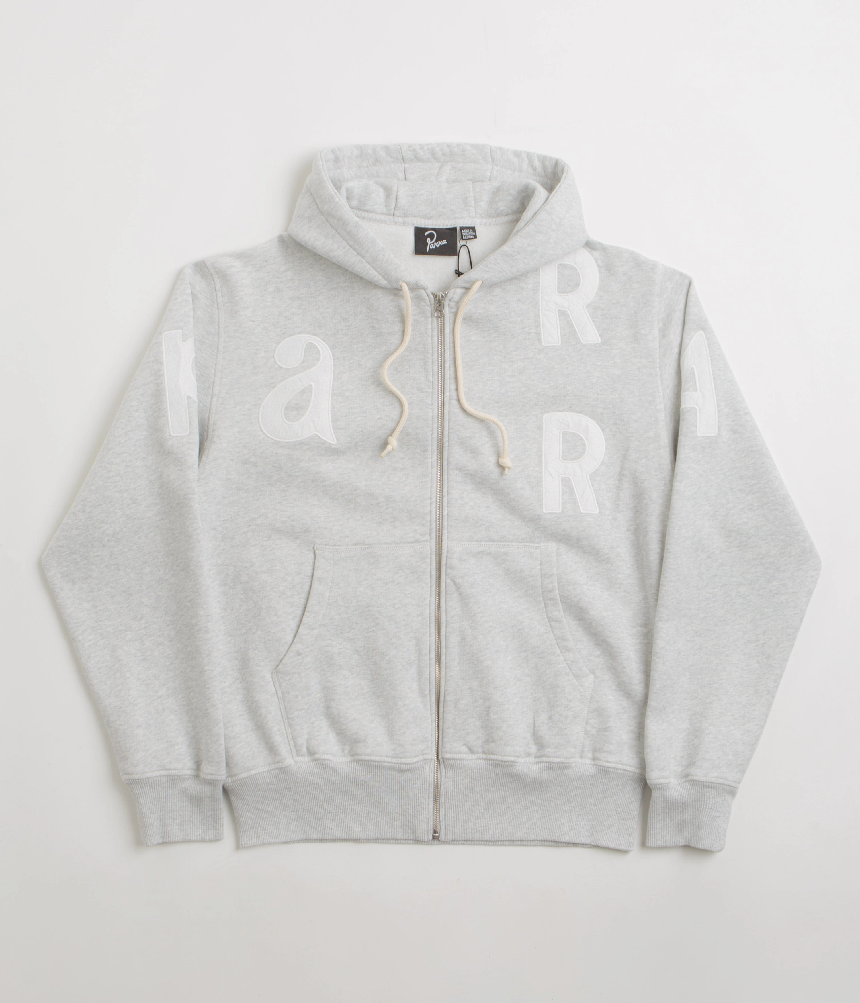 by Parra Word Salad Full Zip Hoodie - Heather Grey Backyard Chill