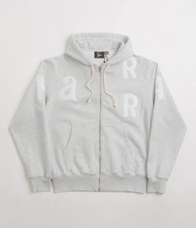 by Parra Word Salad Full Zip Hoodie - Heather Grey Backyard Chill