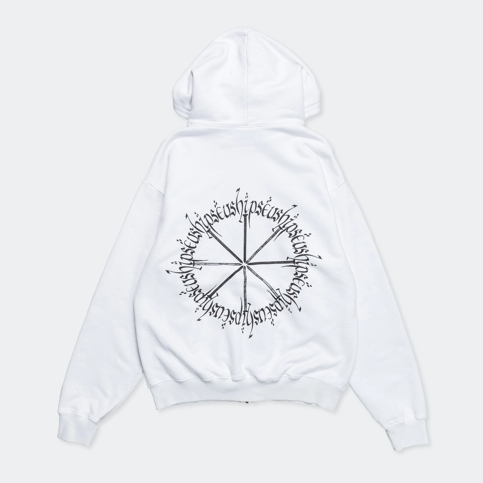 Warm Clothing Sermon Zip Hoodie - White