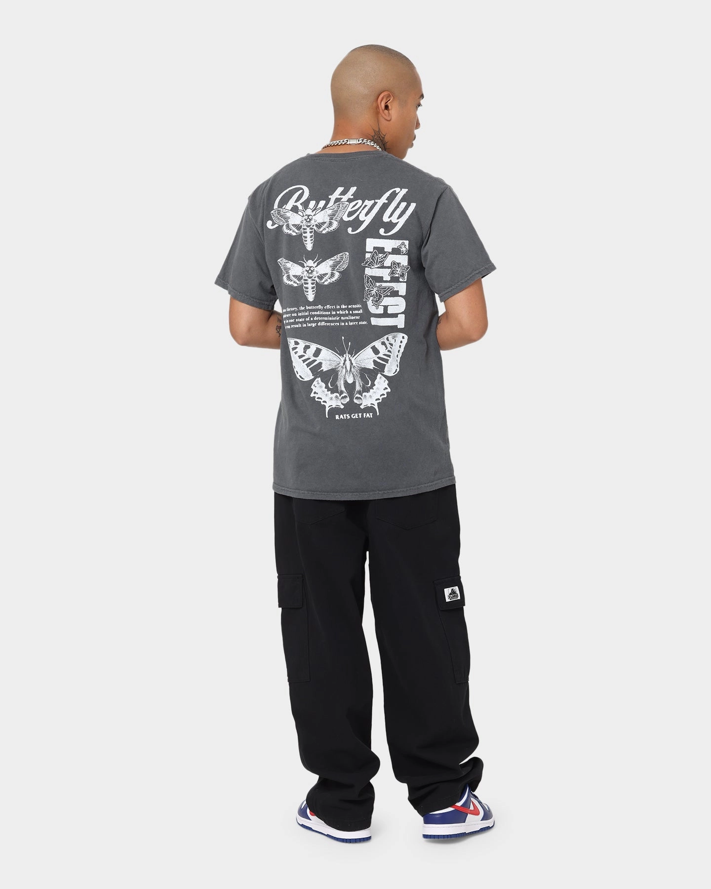 Rats Get Fat Butterfly Effect Vintage T-Shirt Off Black Unisex Core AllSeasonWear