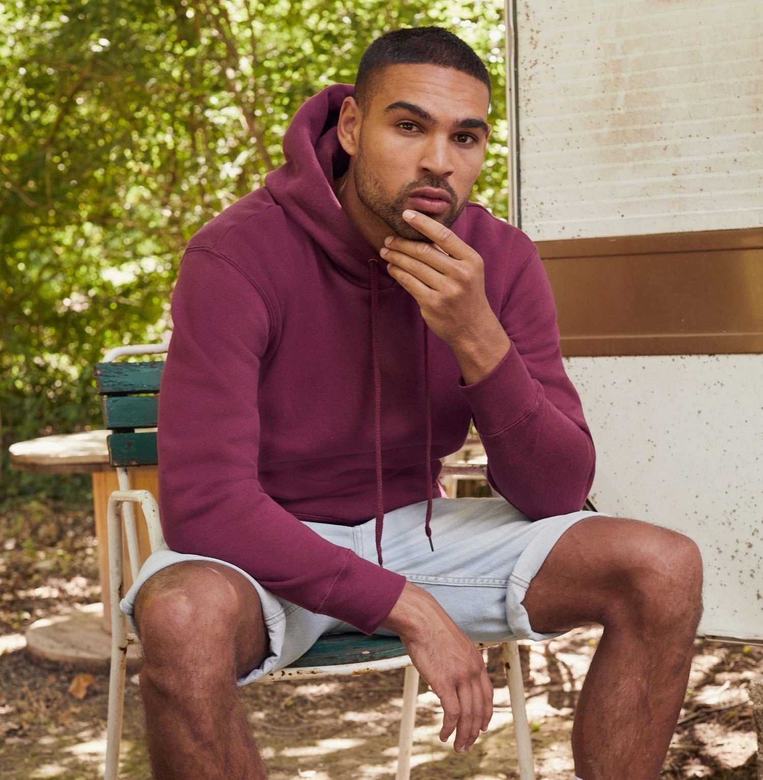 Lounge Wear Premium 70/30 Hooded Sweat | BLACK