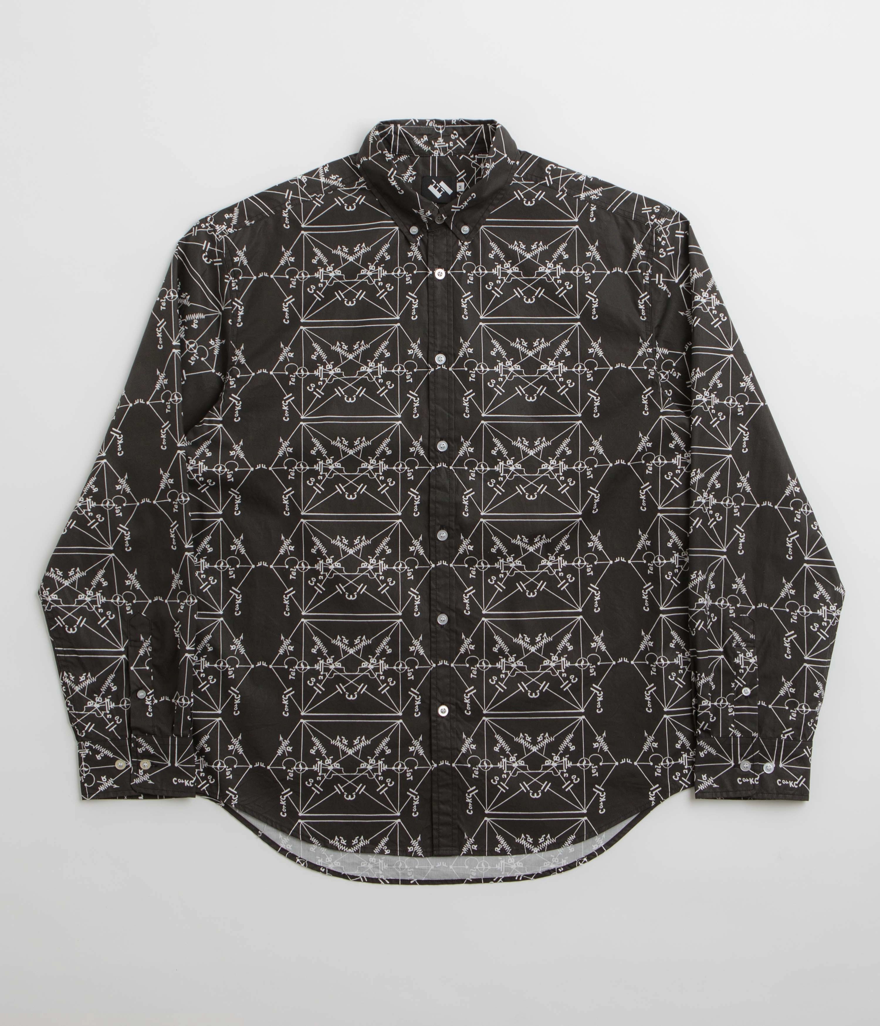 The Trilogy Tapes Envelopes All Over Print Shirt - Black Winter Essentials