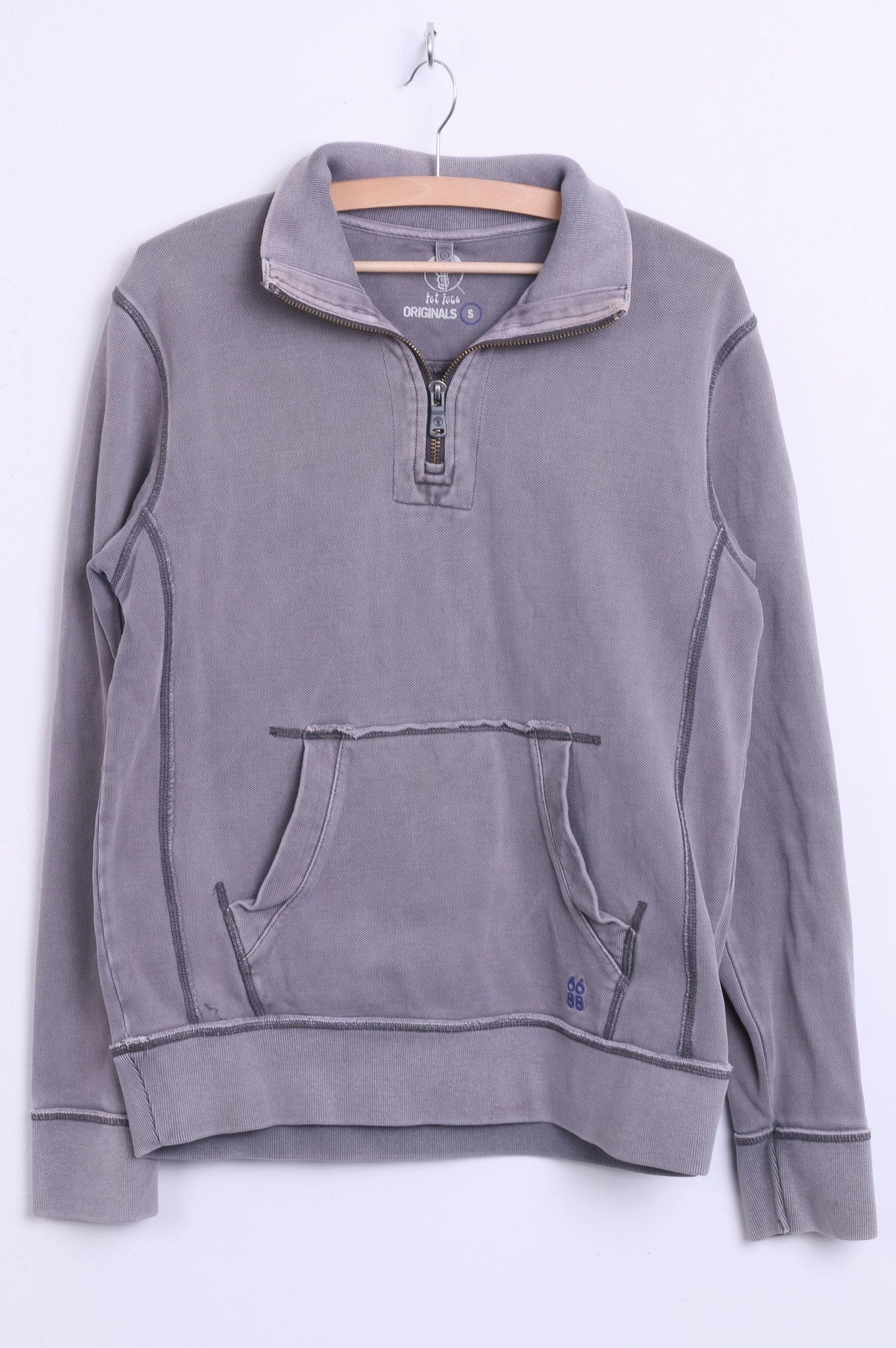 Originals Fot Face Mens S Sweatshirt Zip Neck Washed Look Cotton suitable for holidays