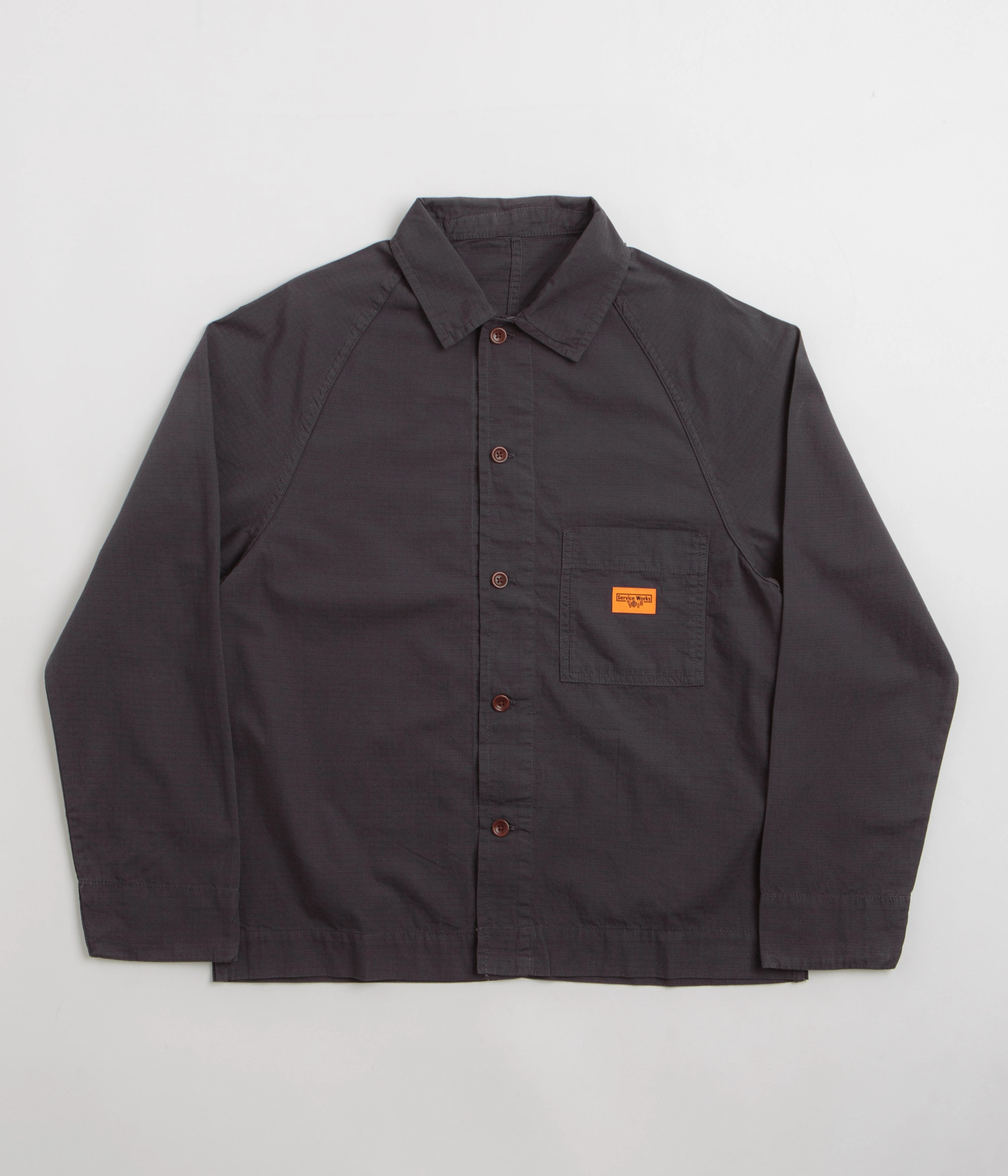 Service Works Ripstop FOH Jacket - Washed Black Heavy Duty Hardware