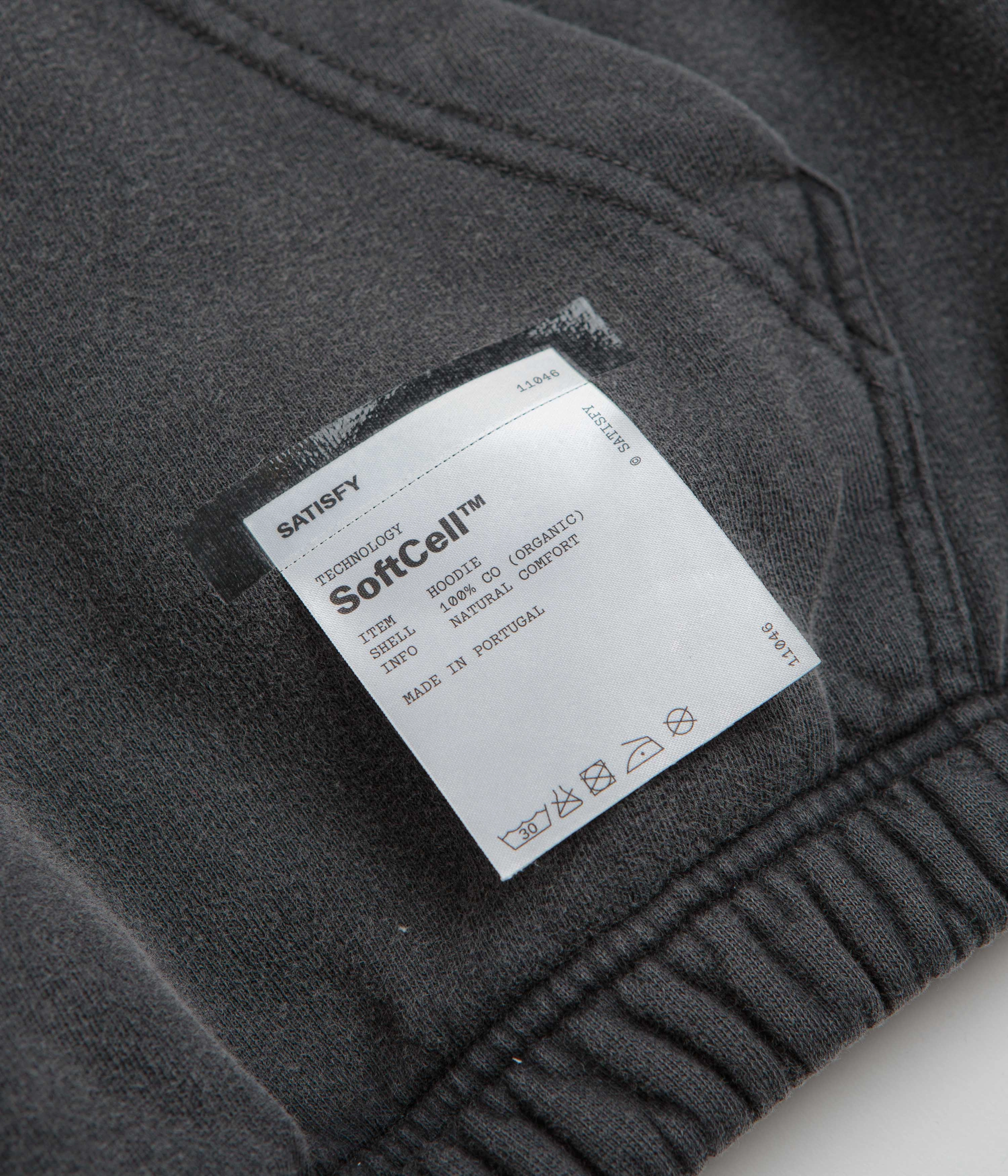 Gazelle like Possum like Satisfy SoftCell Hoodie - Aged Black / White