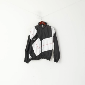 Casual Use Uhlsport Men S Track Top Jacket Black Sport Vintage Sportswear Shiny Zip Up Top