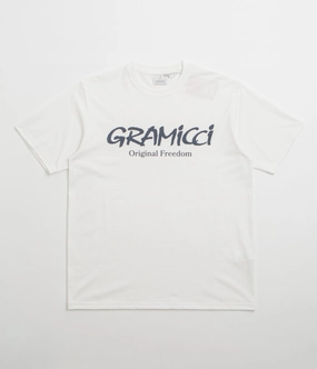 Gramicci Original Freedom Logo T-Shirt - White Stylish and Comfortable