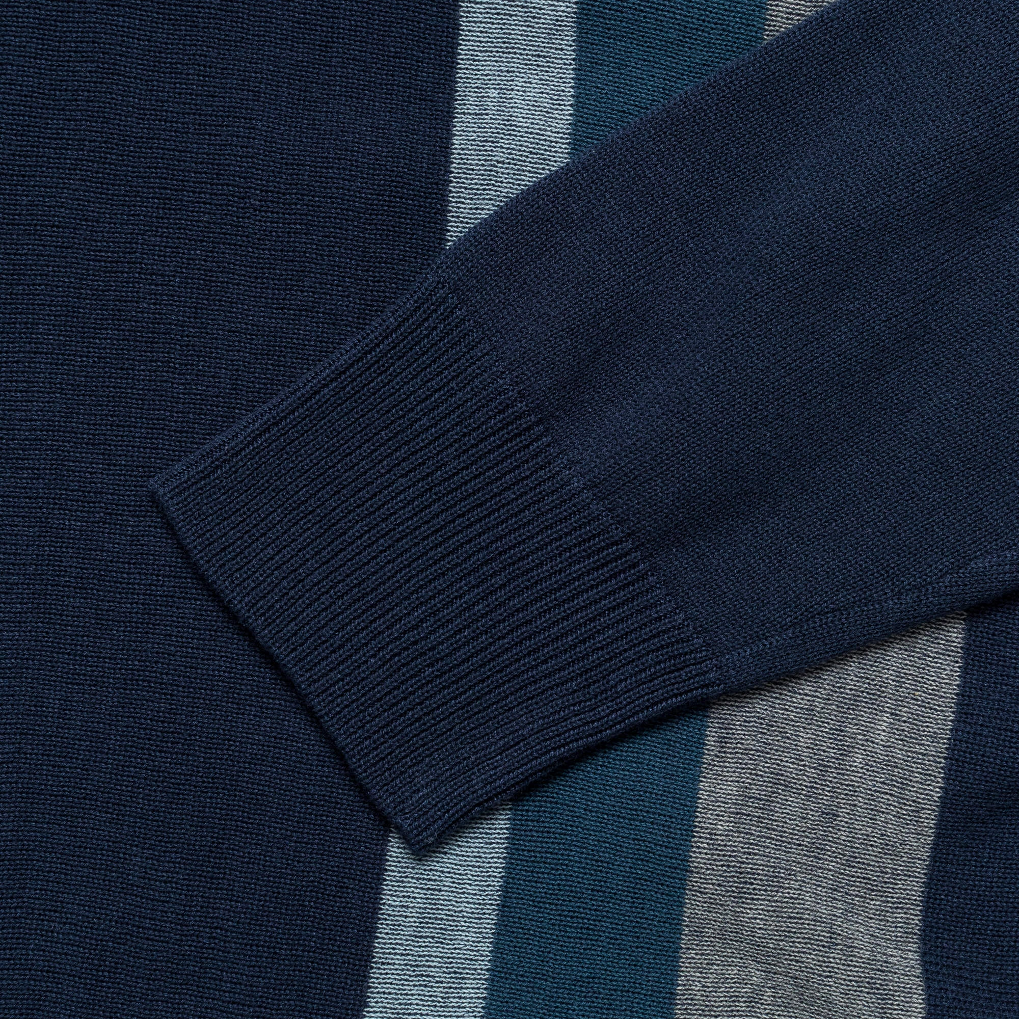 Everyday Wear Knit Polo Stripe Argyle - Navy