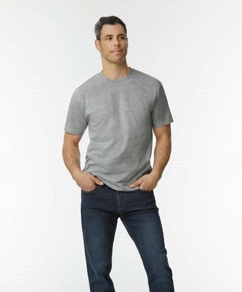 Softstyle Midweight Adult T-Shirt | WHITE Garment Dyed Finish