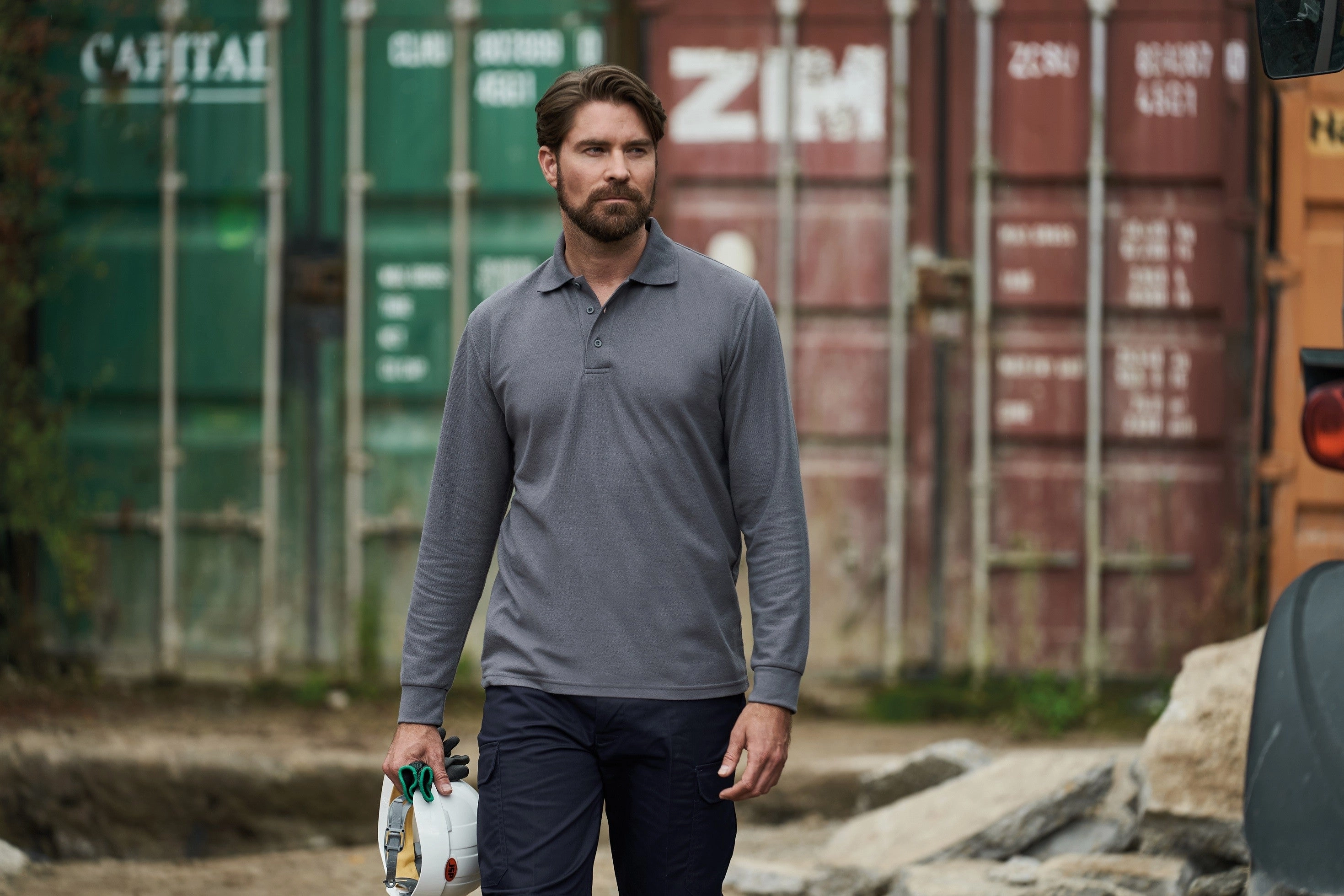 Lightweight Weave Pro Long Sleeve Polo | WHITE