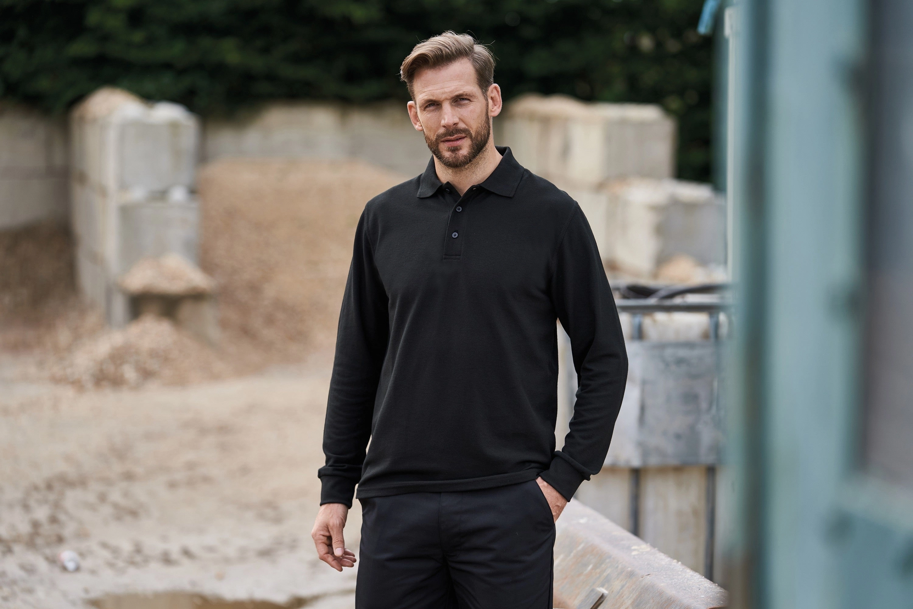 Quick Dry Layer Breathable Airflow Channels Pro Long Sleeve Polo | WHITE