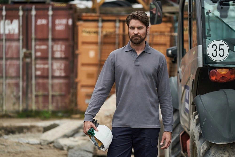 Easy Comfort Pro Long Sleeve Polo | WHITE