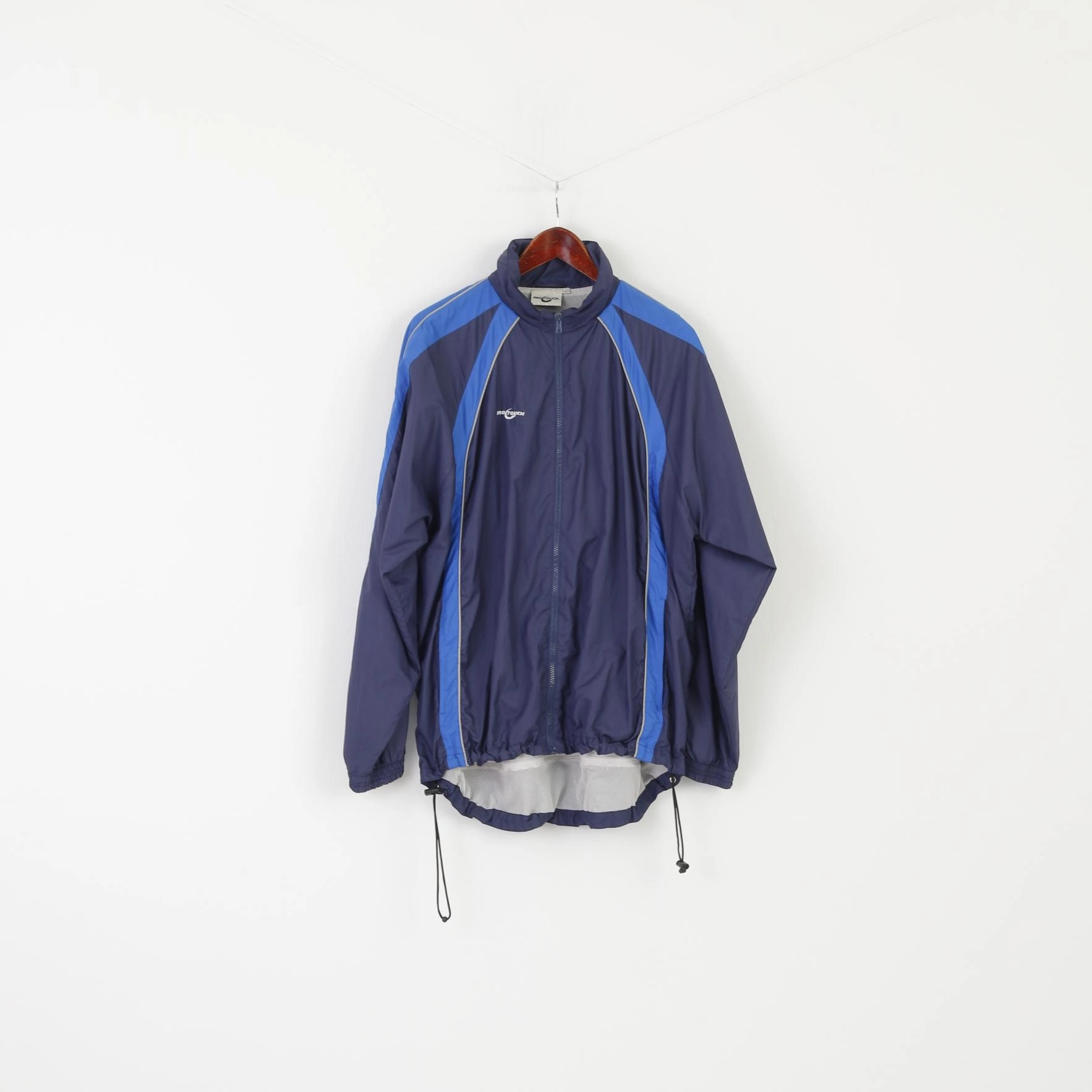 Comfort Design Pro Touch Men L Jacket Navy Vintage Lightweight Zip Up Sportswear Top