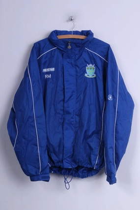 Neutral Tones PROSTAR Mens XL  Jacket Blue Nylon Hidden Hood Cramlington Town FC