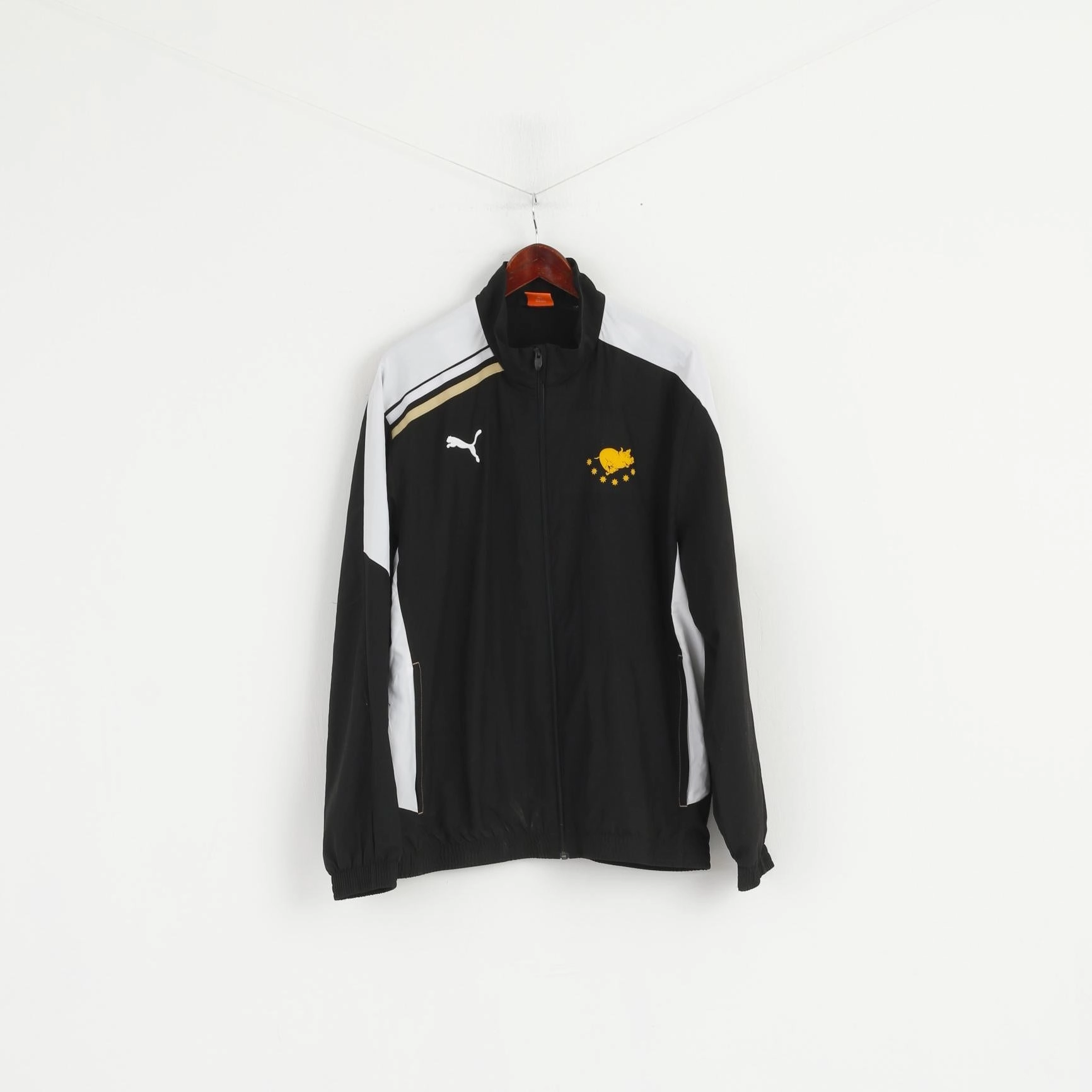 Adventure Puma Men L Jacket Black White Activewear Full Zipper Sport Lifestyle Mesh Lined Top