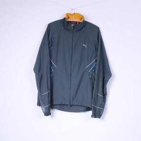 Puma Men L Jacket Sea Green Lightweight Run Zip Up Removable Sleeves Top hypoallergenic material