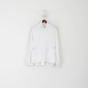 Urban Adventure Puma Men L Jacket White Vintage Full Zipper Sportswear Training Lightweight Top