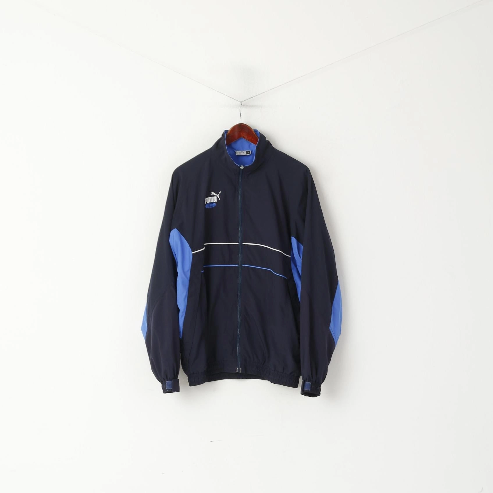 Smart Wear Puma Men M Jacket Navy VIntage Sportswear King Mesh Lined Activwear Training Top