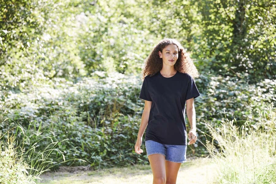 Pure cotton T | BLACK StretchReinforcedArmholes