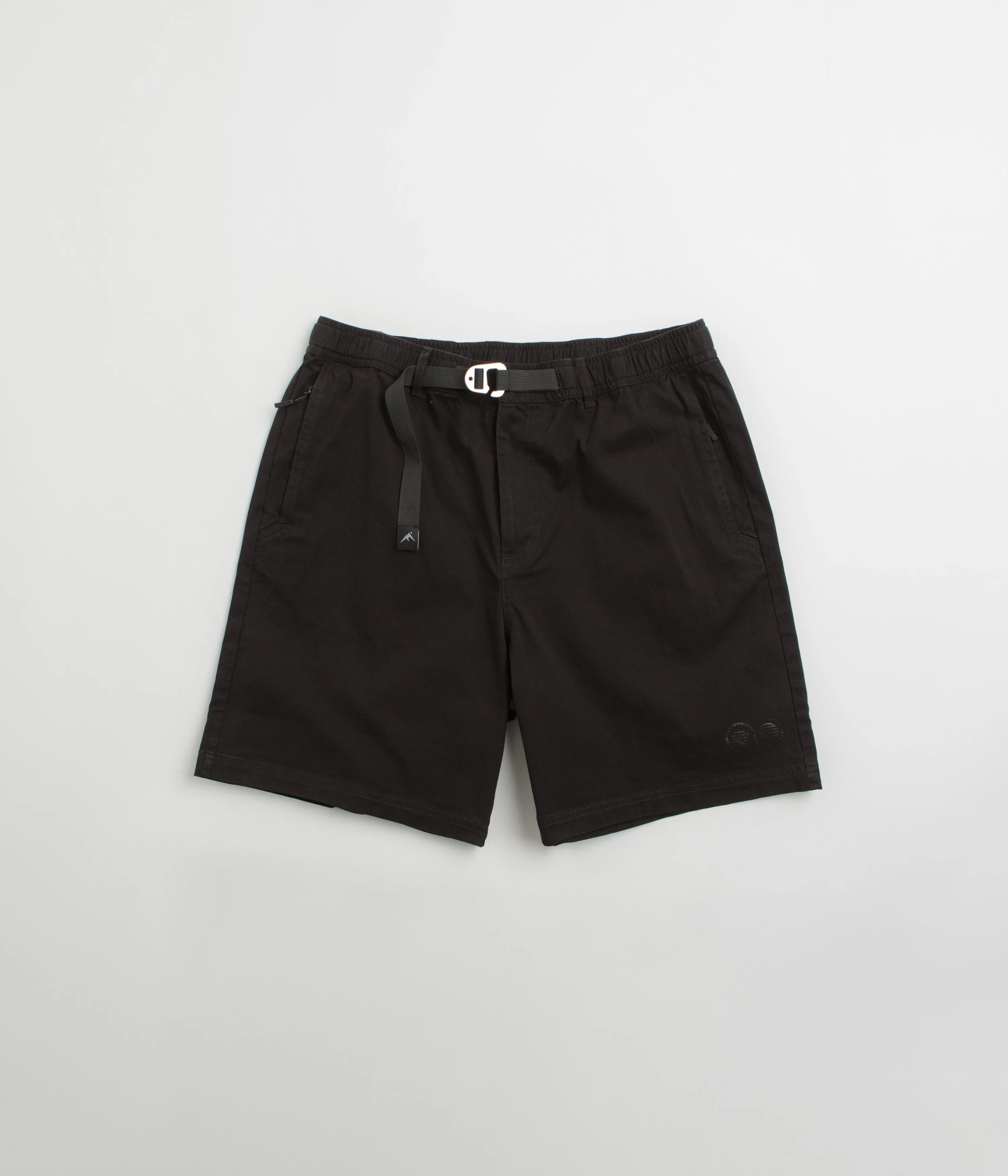 Yarn Dyed Pattern Street Chic Purple Mountain Observatory Trek Shorts - Black