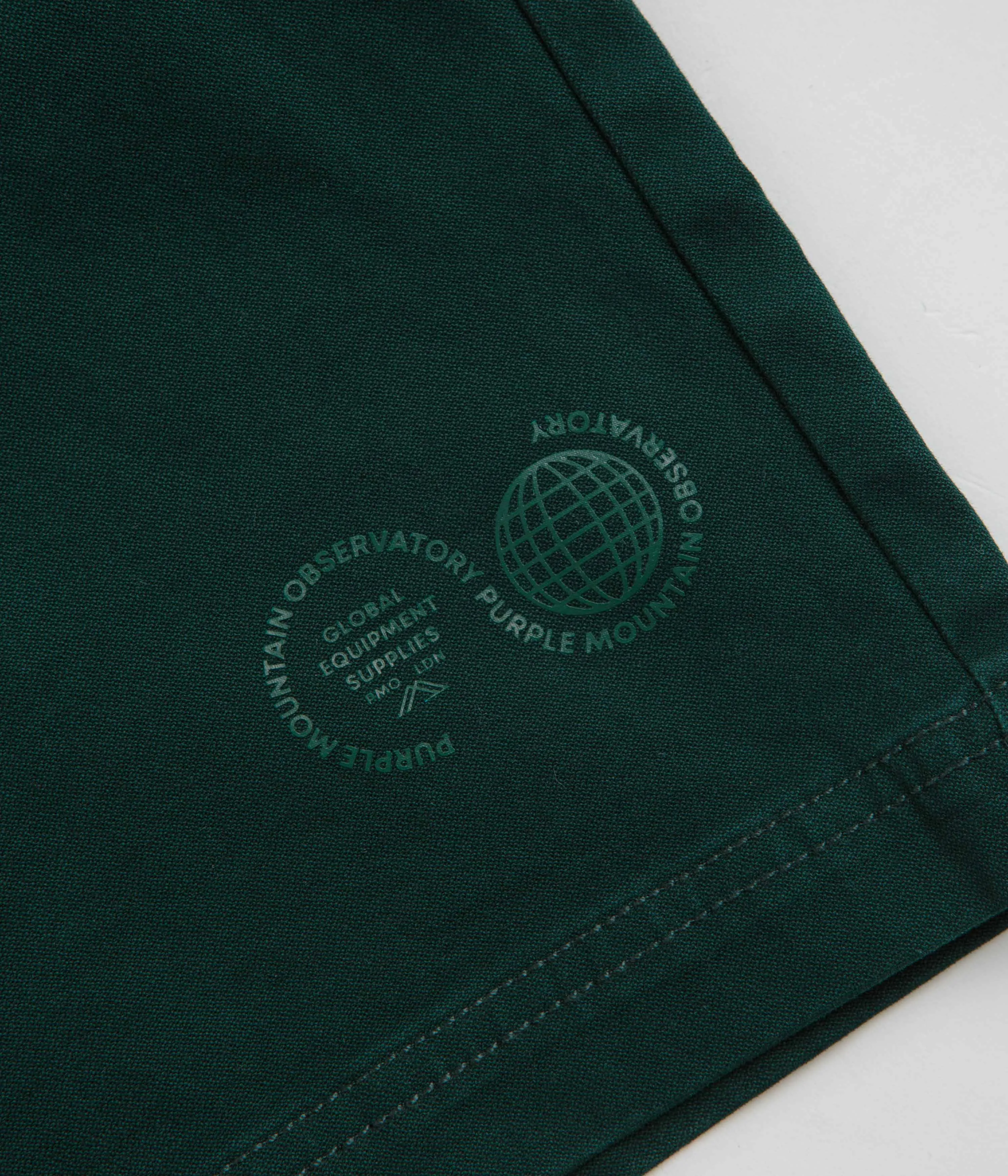 Reflective Trim Detail Purple Mountain Observatory Trek Shorts - Pine Green