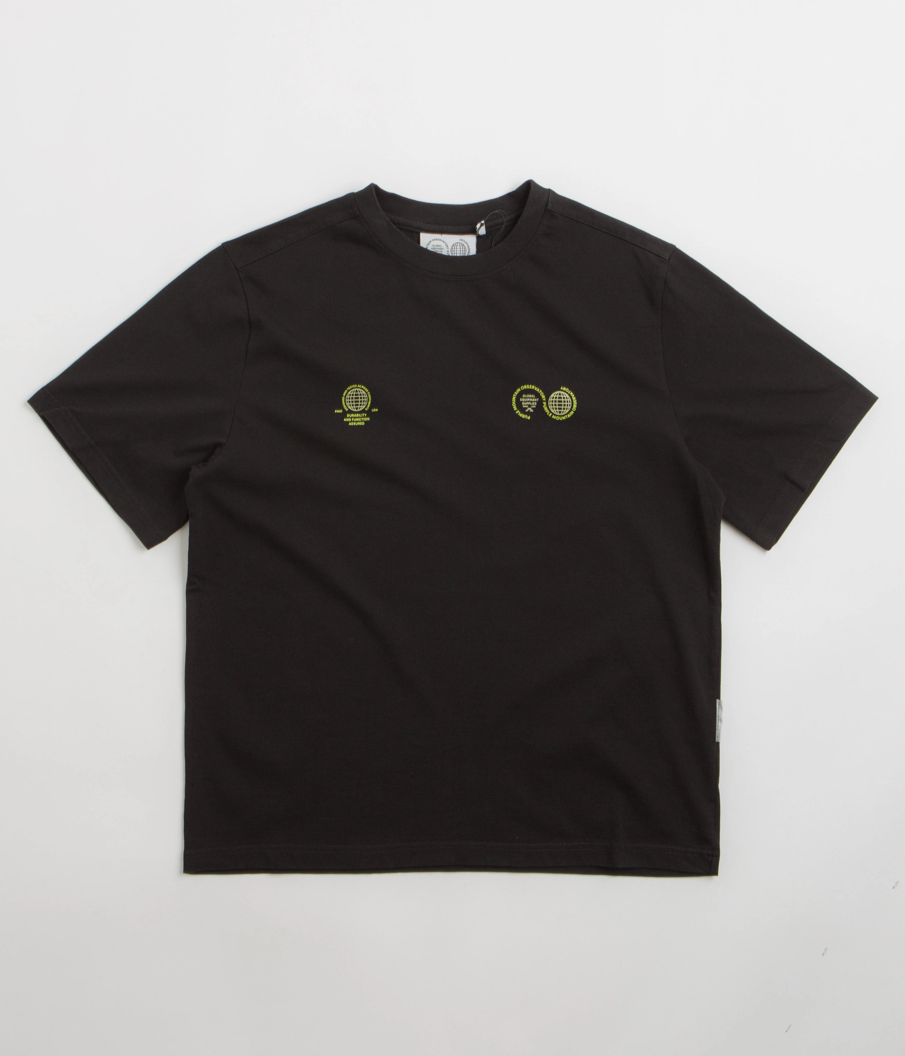 Basic Top Purple Mountain Observatory Globe T-Shirt - Black