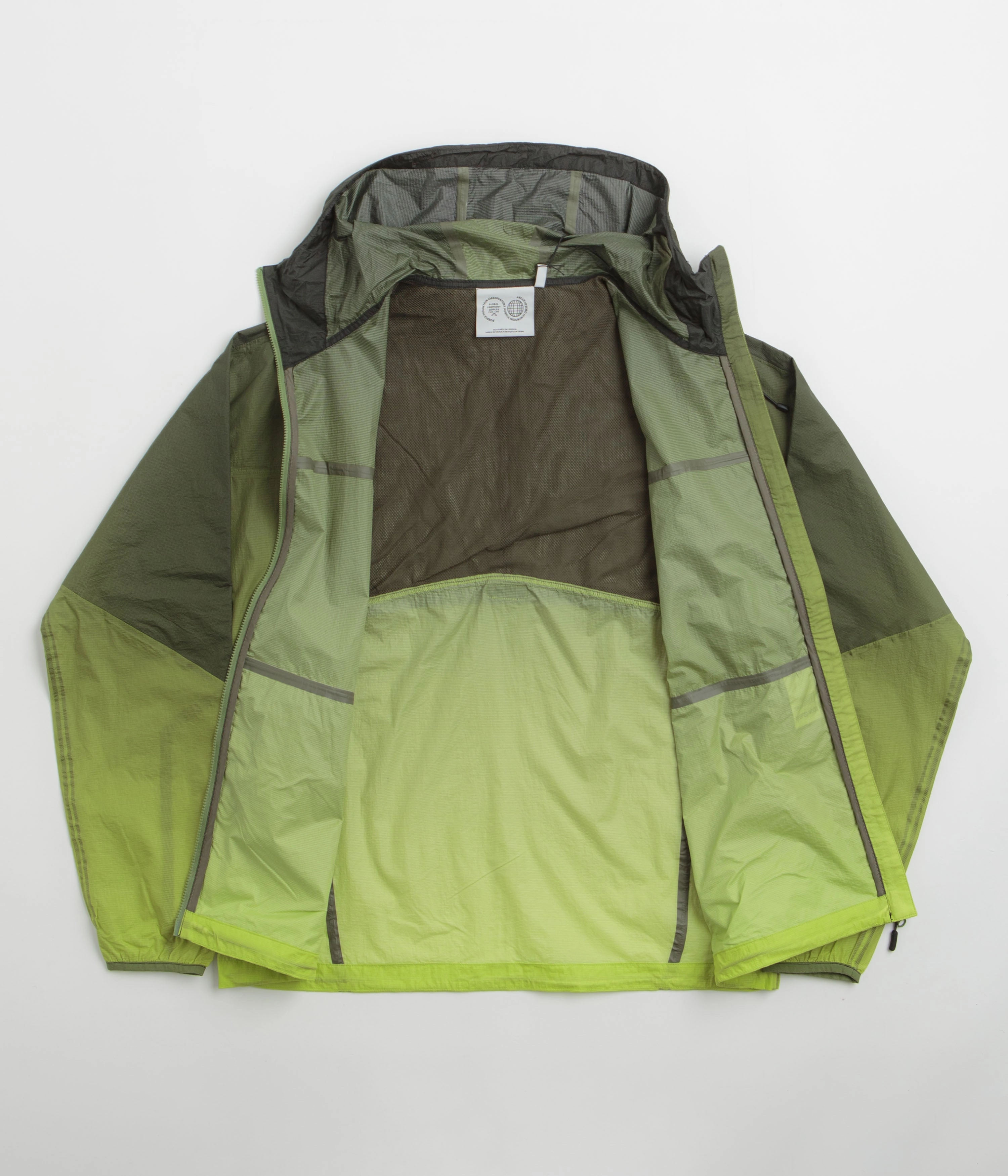 Reward Nightwear Purple Mountain Observatory Ombre Print Breeze Jacket - Lime / Black