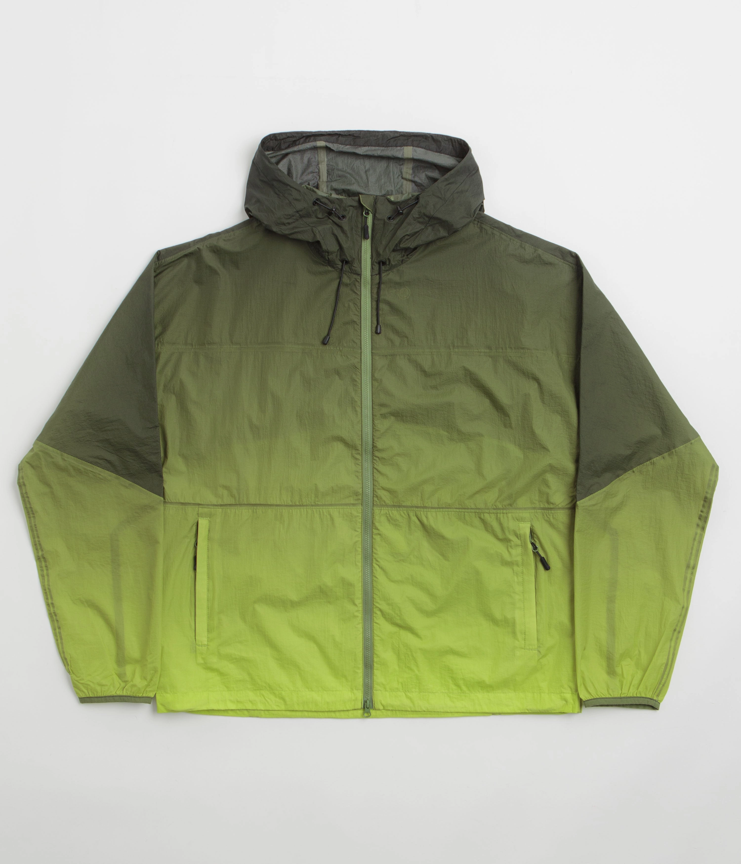 Purple Mountain Observatory Ombre Print Breeze Jacket - Lime / Black Wind Friendly Weatherproof Seams