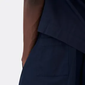 Unisex Glide On Waist System Pyjama Shorts - True Navy Cotton Poplin