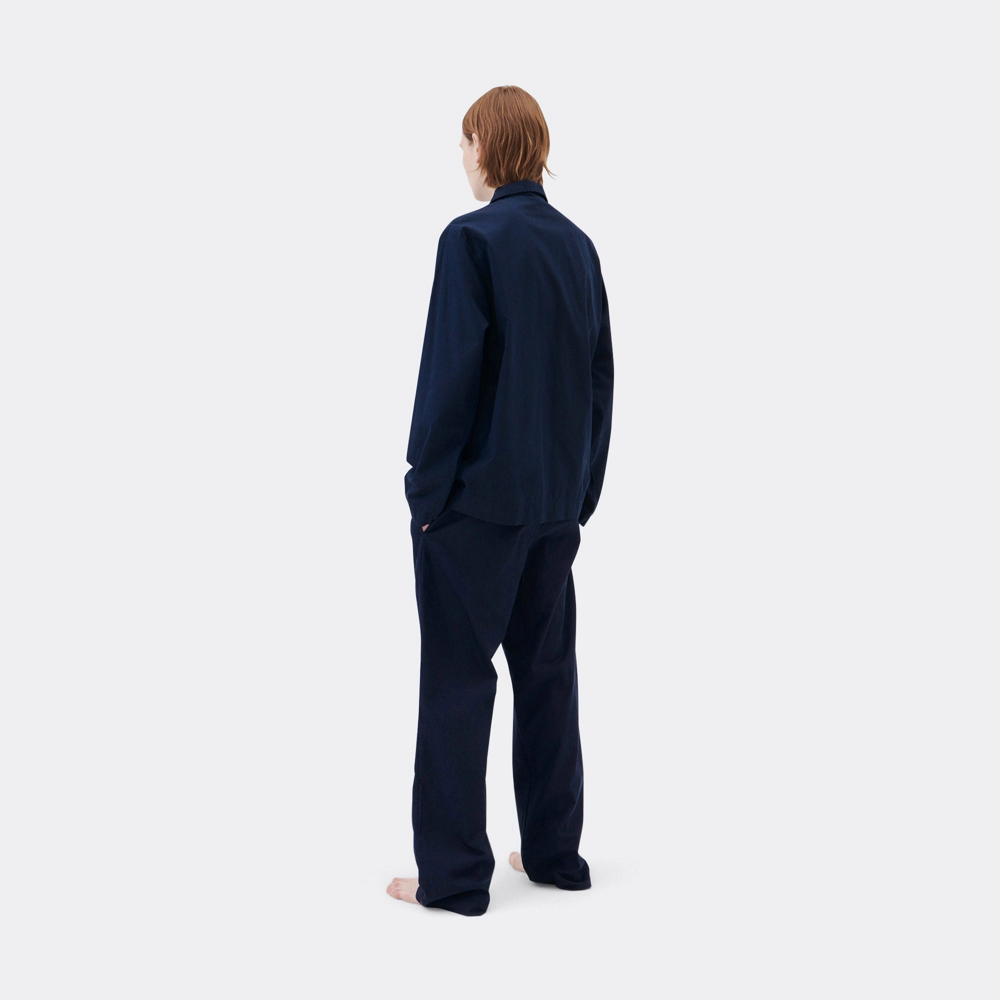 Sweat Resistant Pyjama Pants - True Navy Cotton Poplin