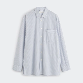 Pyjama Shirt - Orchid Stripes Cotton Poplin Essential Wardrobe No Slip Shoulder Grip