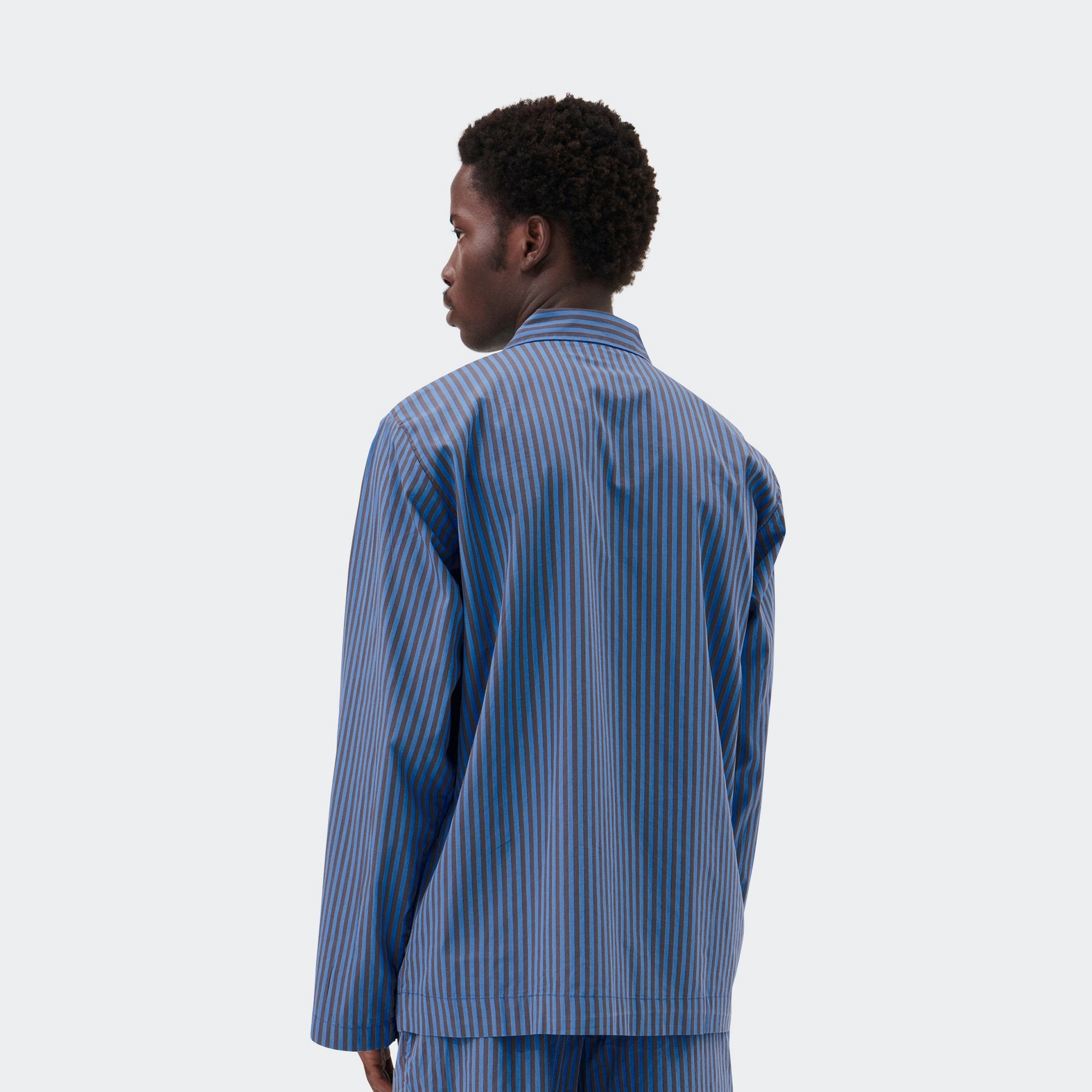 Pyjama Shirt - Verneuil Cotton Poplin Outerwear Companion Fitted Cut
