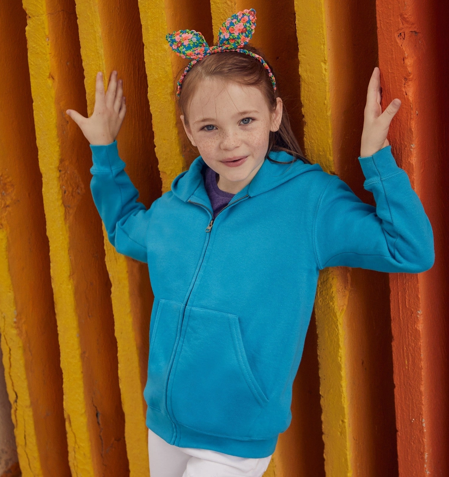 Hiking wear Kids Zip Through Hooded Sweat | BLACK