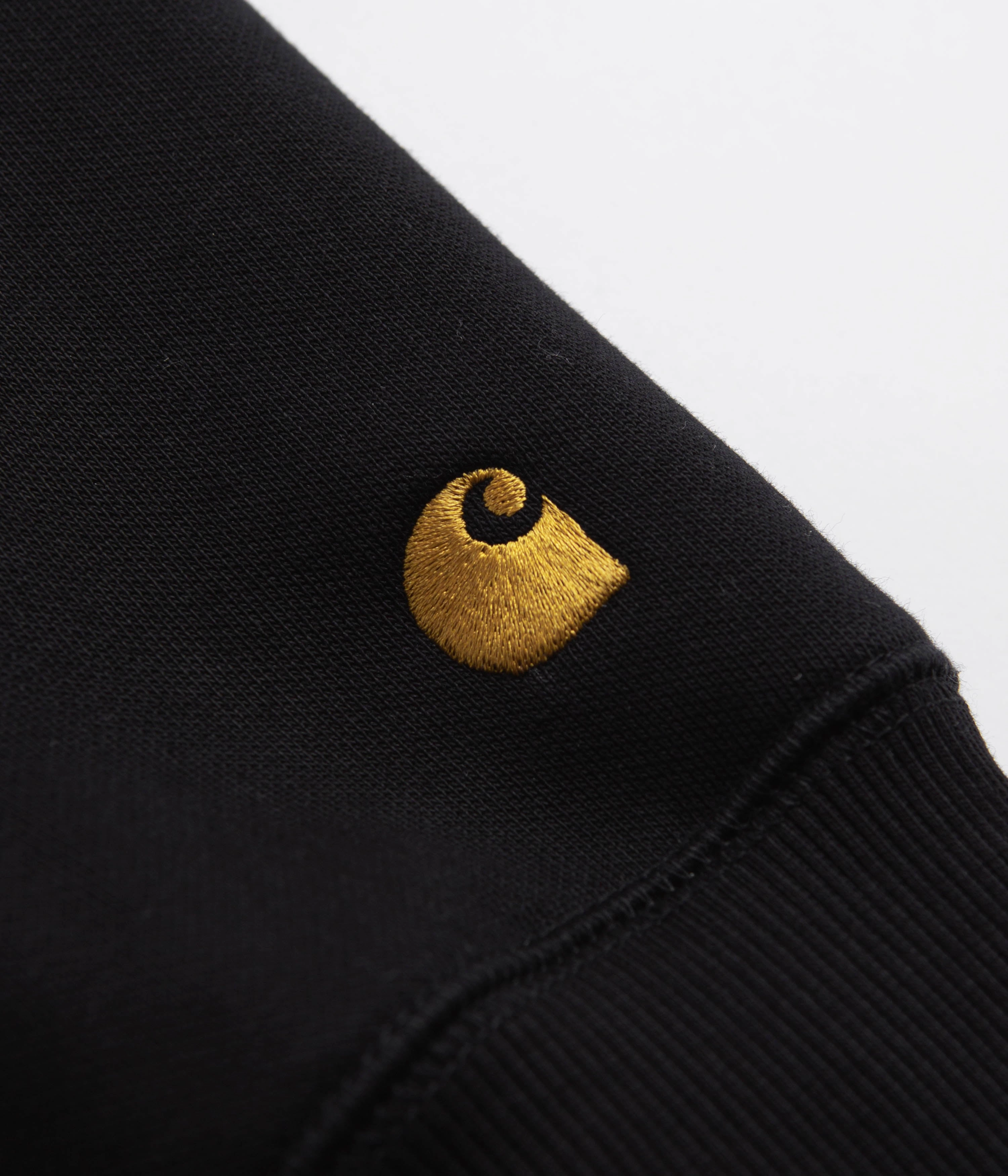 Carhartt Chase Hoodie - Black / Gold Heathered Texture Street Fashion