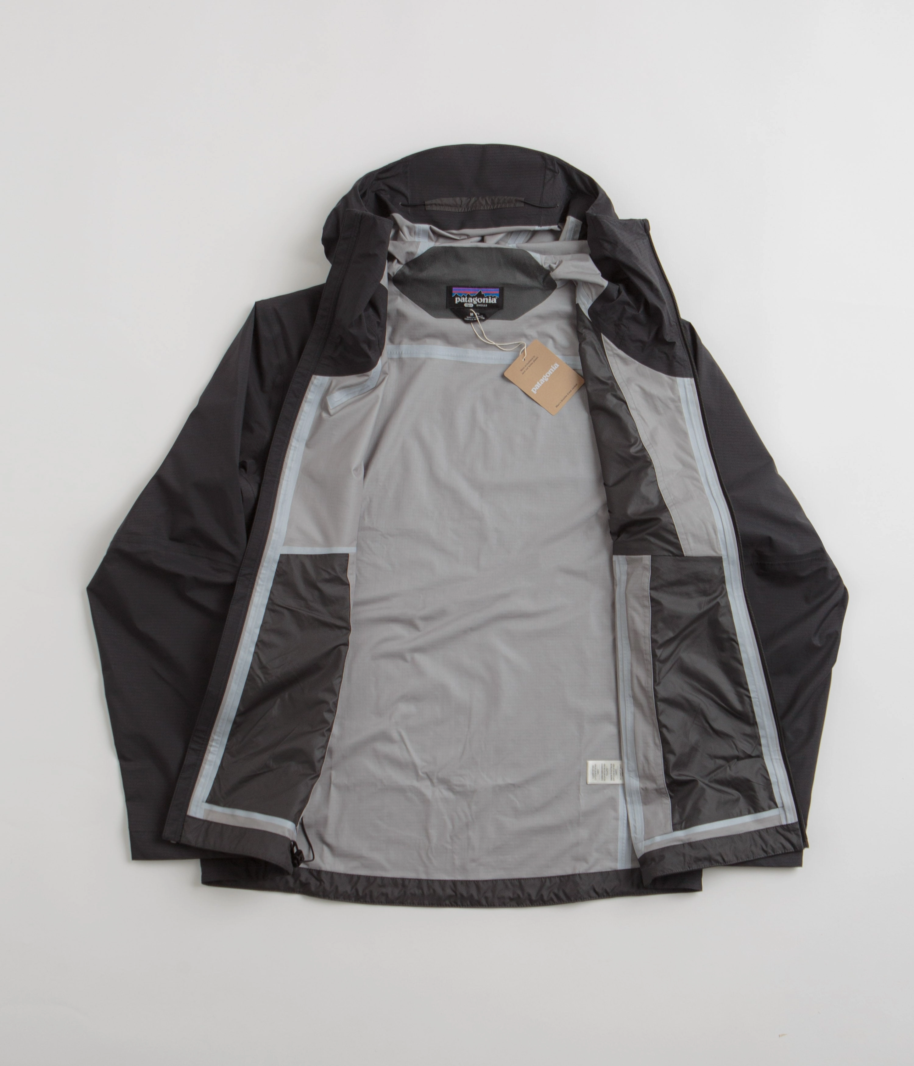 Patagonia Granite Crest Rain Jacket - Black snap closure