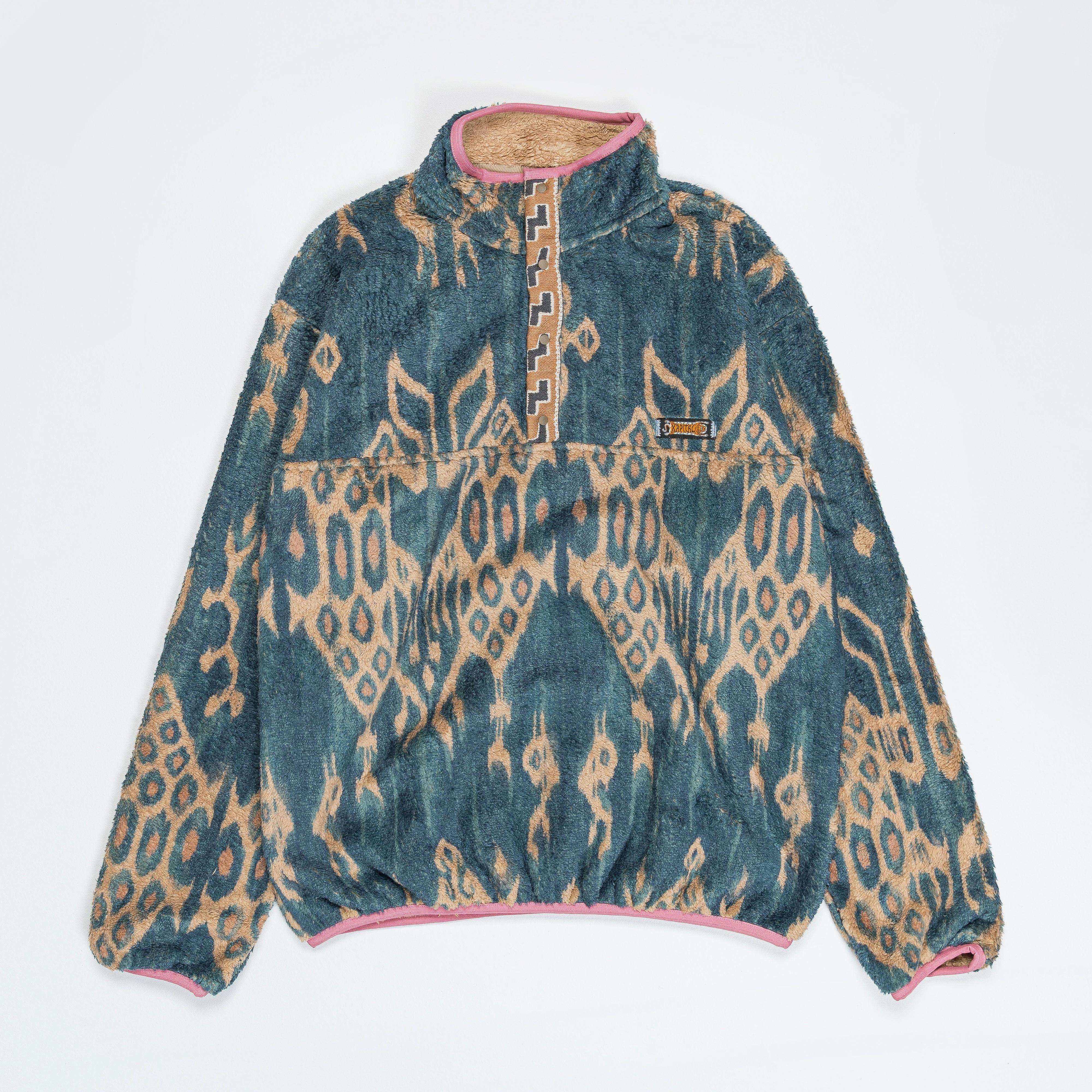 Flexible Hood Design Essential Casual Look JAVA KASURI Fleece Pullover - Navy