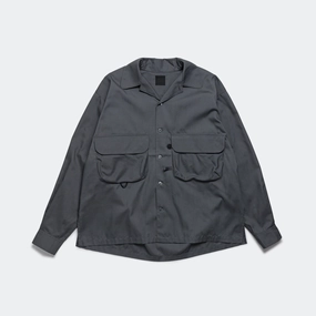 Tech Sports Open Collarshirt LS - Charcoal Sustainable production