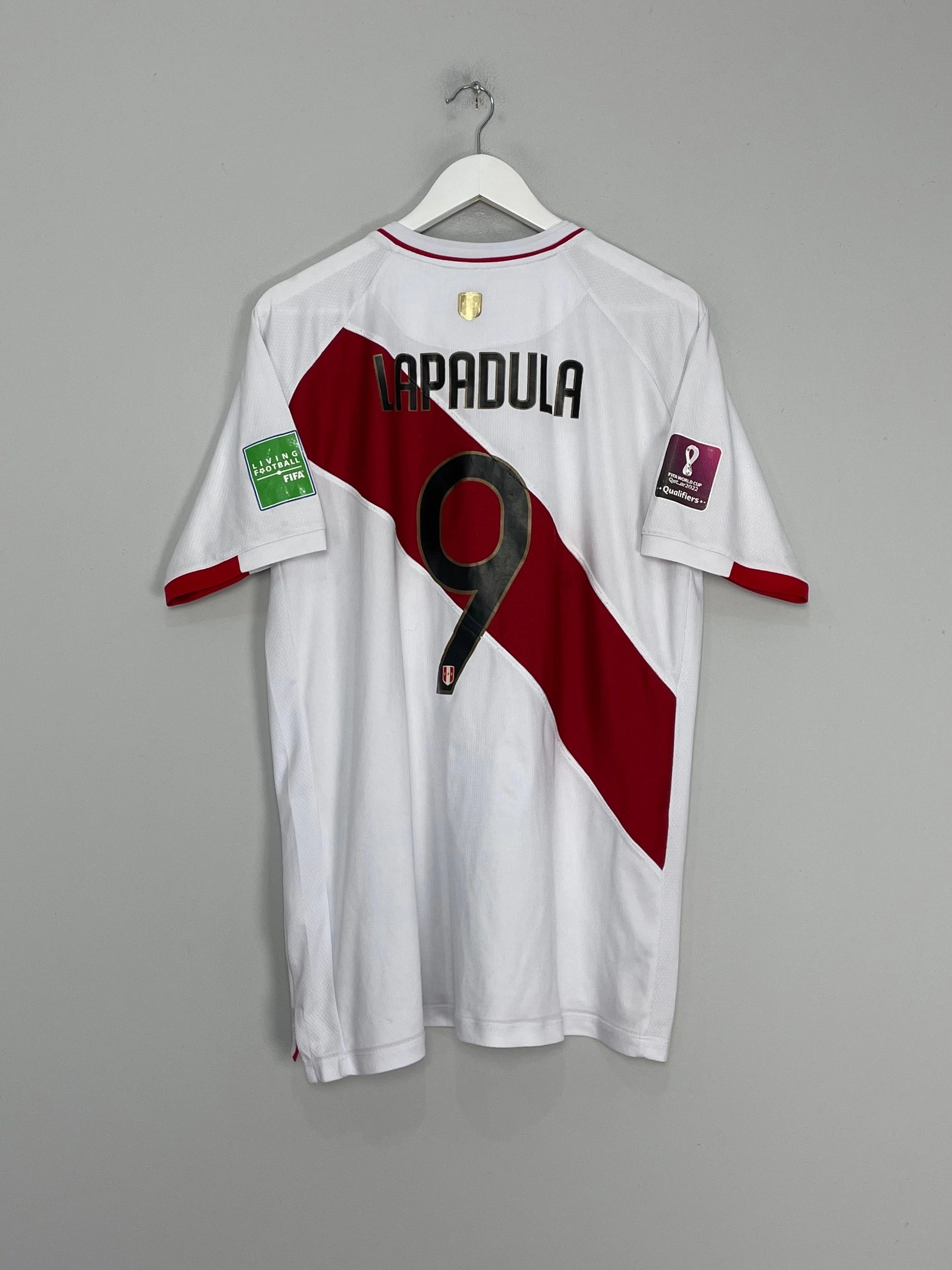 2020/21 PERU LAPADULA #9 HOME SHIRT (XL) MARATHON Smooth Lock Stitching