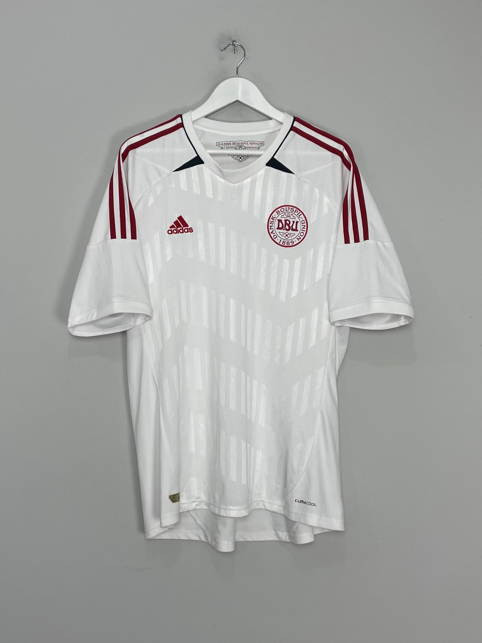 2012/13 DENMARK AWAY SHIRT (XL) ADIDAS Friction Dispersing Weave Any Activity