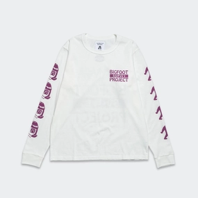 Non Irritating Tags Fuji Records Bigfoot Logo LS Tee x Tacoma - White