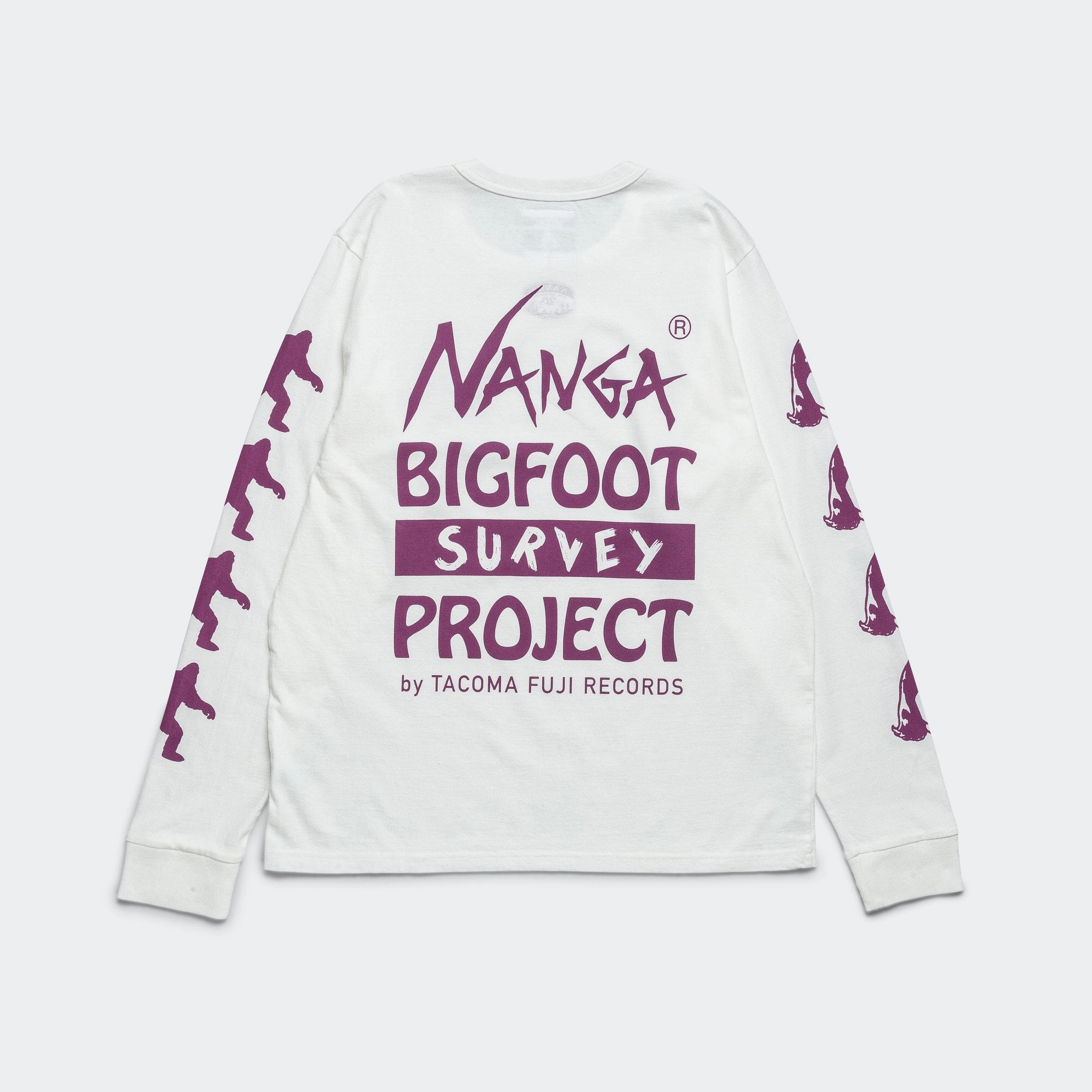 Fuji Records Bigfoot Logo LS Tee x Tacoma - White Anti Bacterial Treatment