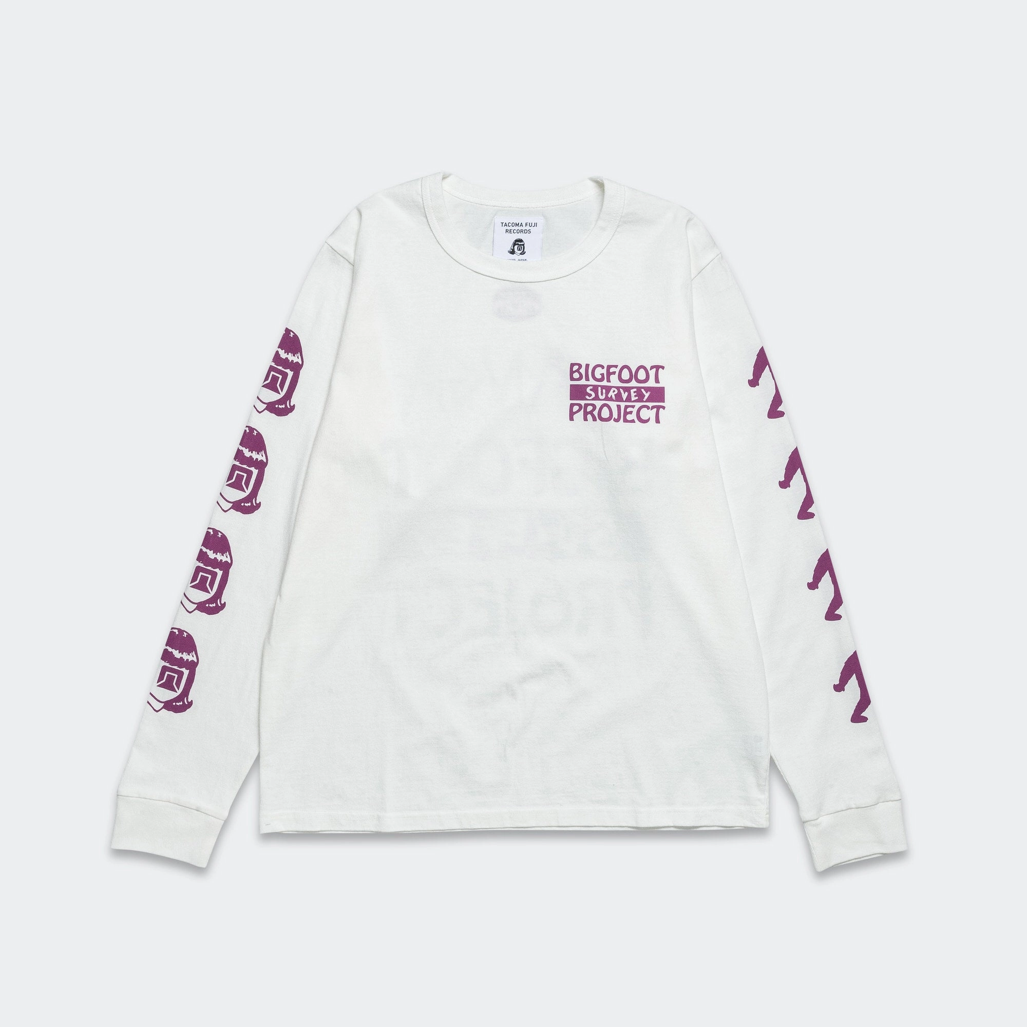 Non Irritating Tags Fuji Records Bigfoot Logo LS Tee x Tacoma - White