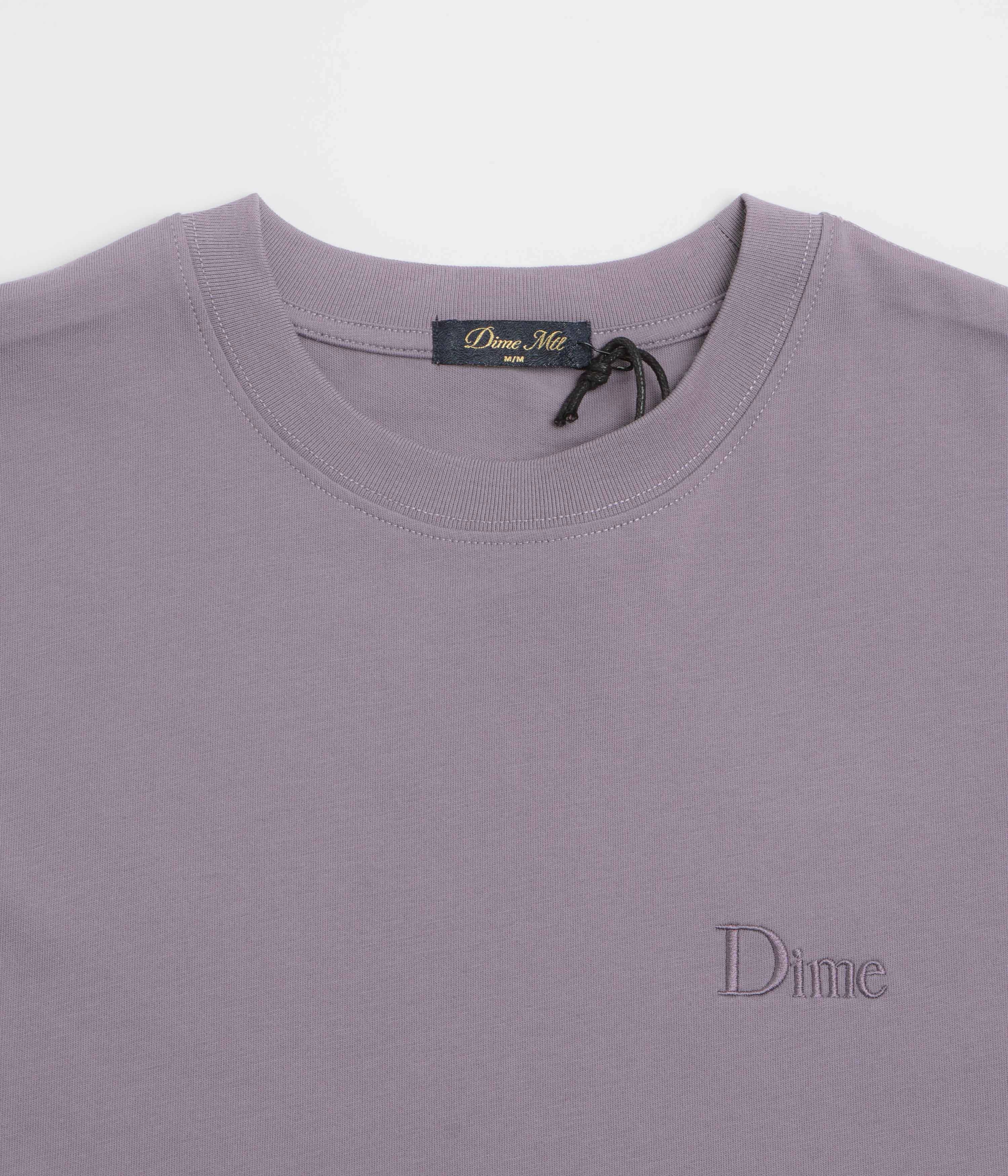 Dime Classic Small Logo T-Shirt - Plum Grey Comfort and Breathable Stylish Layer Look