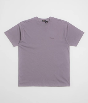 Dime Classic Small Logo T-Shirt - Plum Grey Perfect Comfort FunctionalPockets