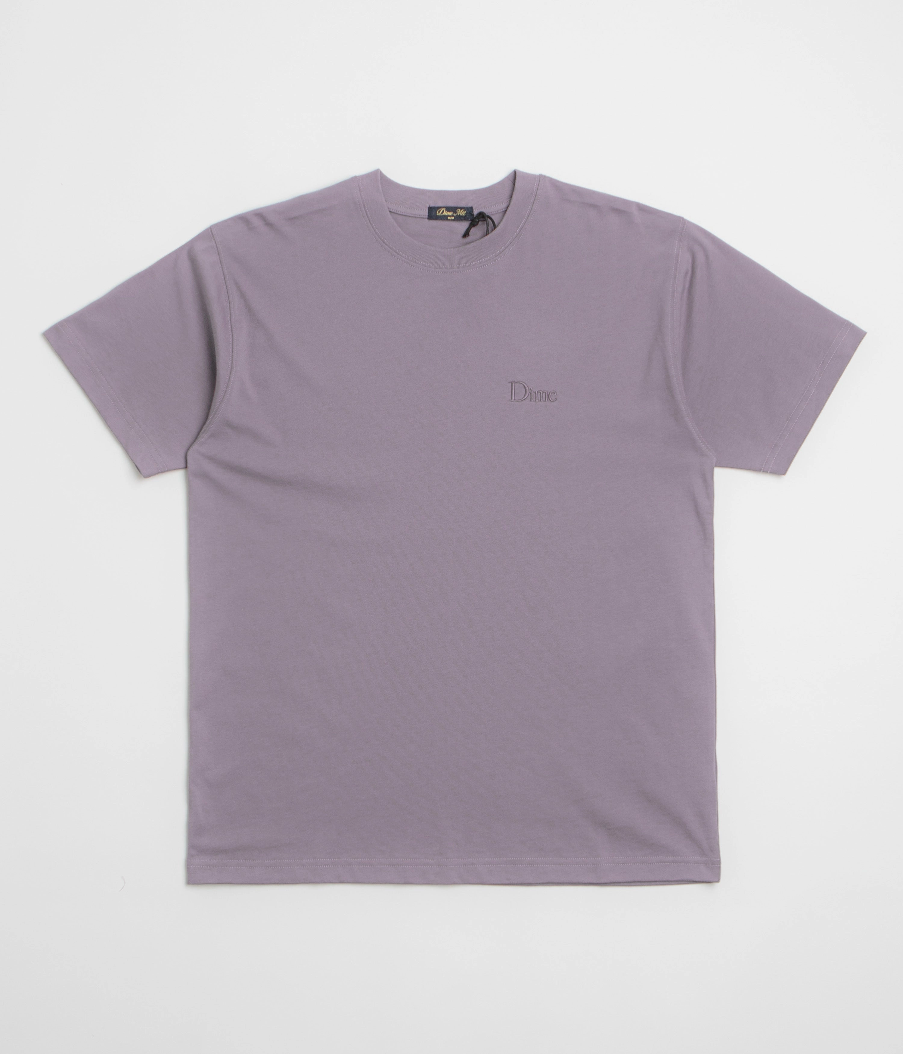 Reinforced Neckline Dime Classic Small Logo T-Shirt - Plum Grey