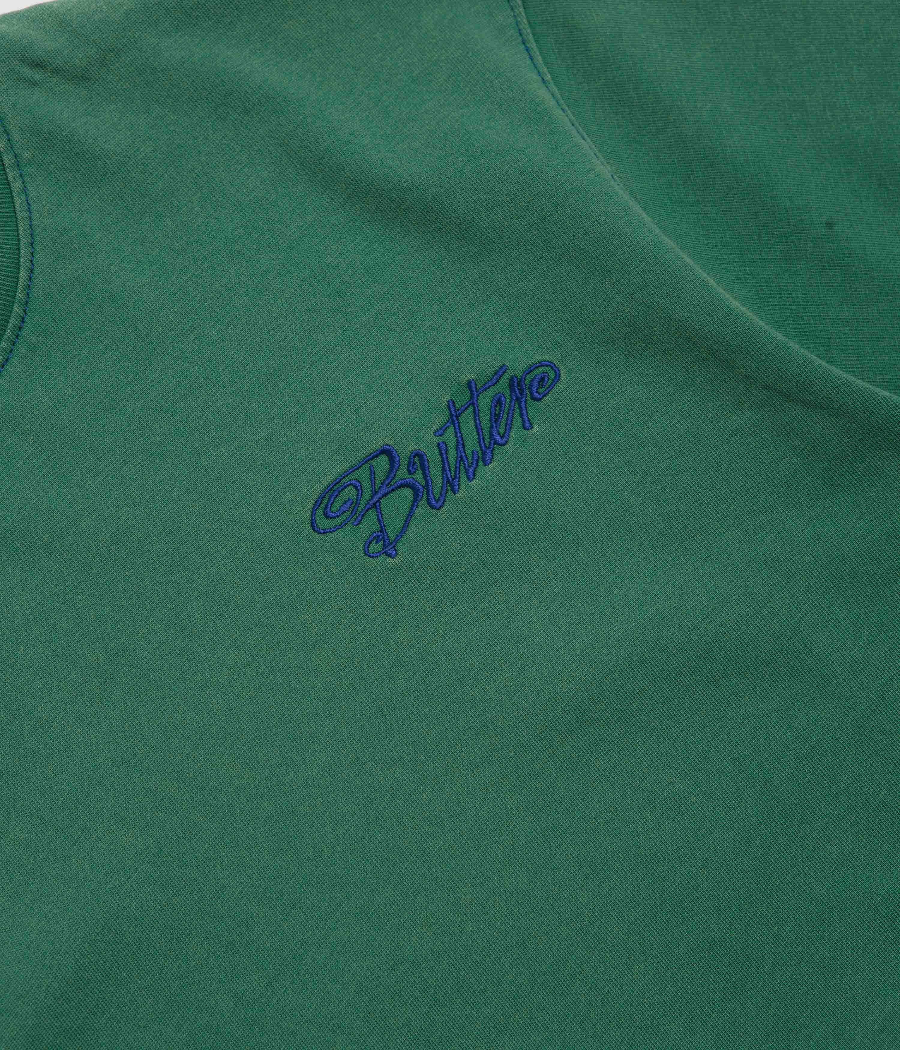 Butter Goods Jive Contrast T-Shirt - Washed Teal Comfortable Weave