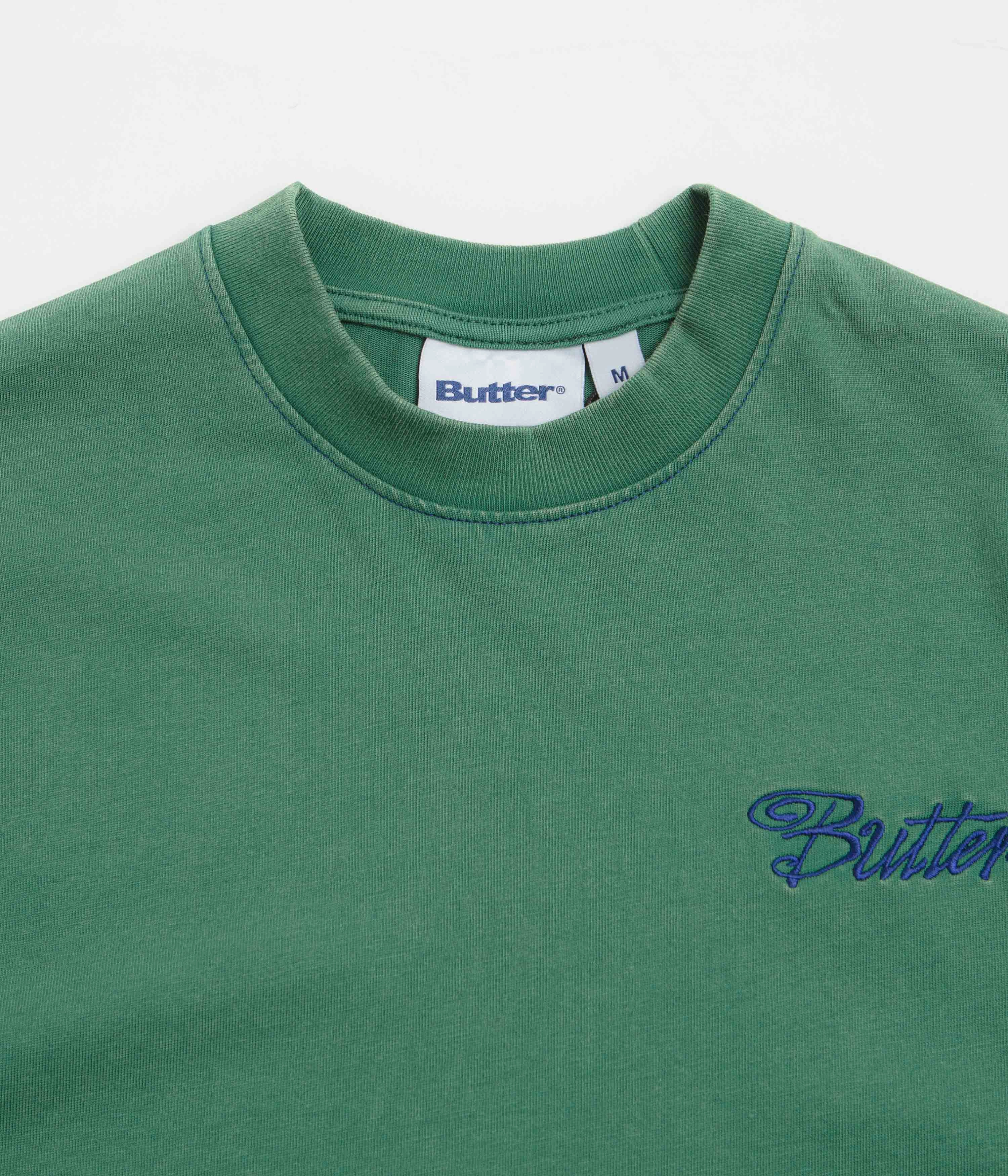 StretchFabric Butter Goods Jive Contrast T-Shirt - Washed Teal