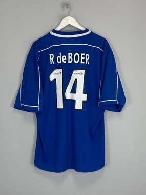 Weightless Feel Hygroscopic Fiber Blend 1999/01 RANGERS DE BOER #14 HOME SHIRT (XL) NIKE