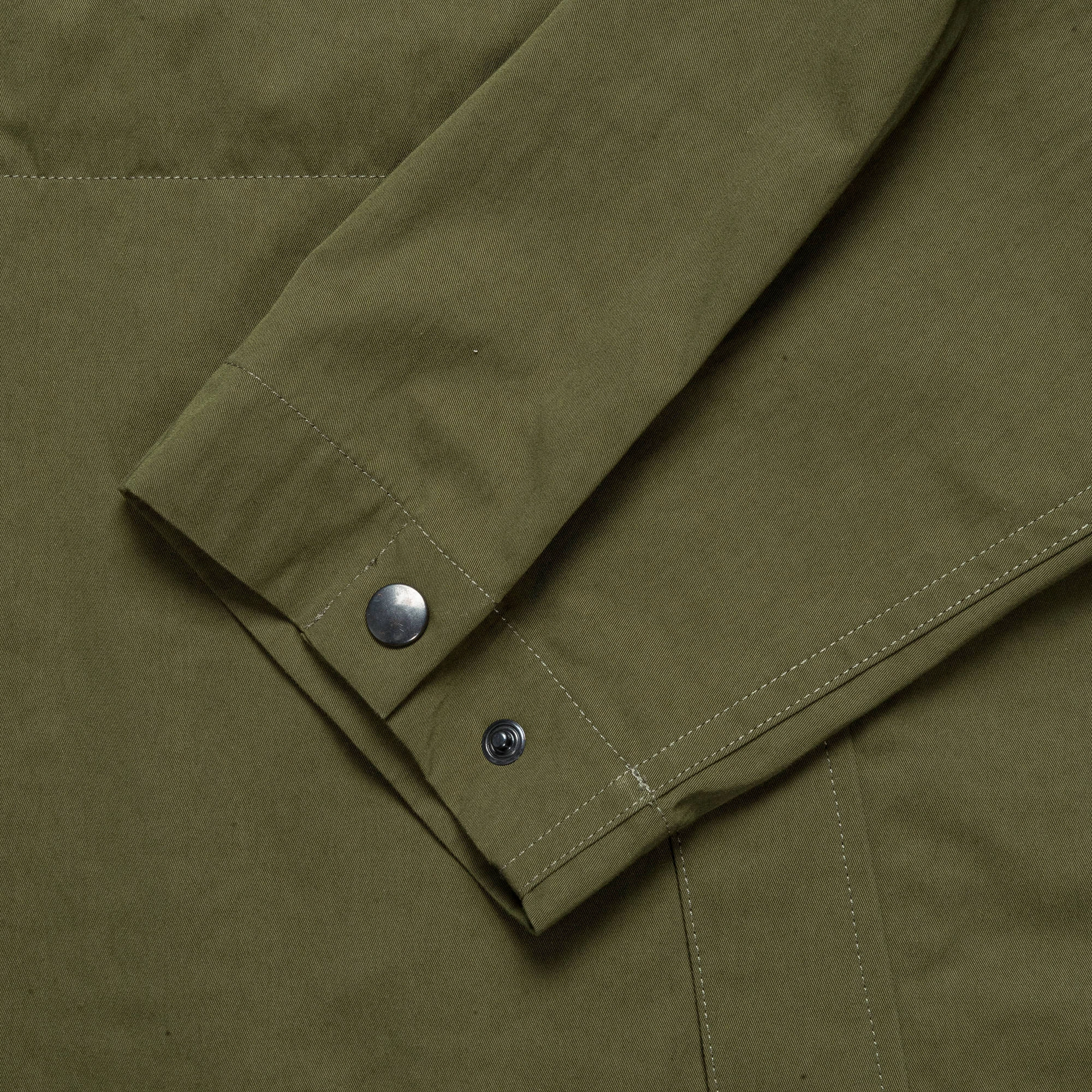 Stand Collar Anorak - Proofed Cotton Nylon Grass Glow In The Dark Accents