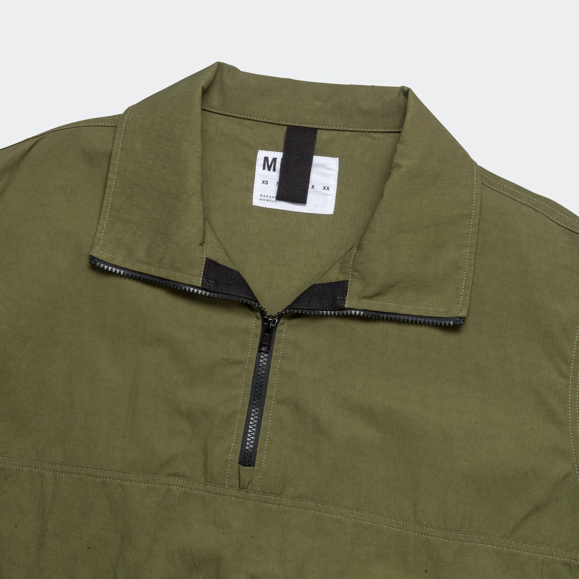 Stand Collar Anorak - Proofed Cotton Nylon Grass Temperature Regulating Lining